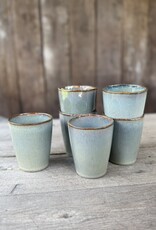 Mica decorations Koffiebeker Racco groen Large - set van 6