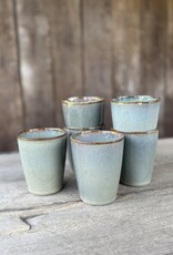 Mica decorations Koffiebeker Racco groen Large - set van 6