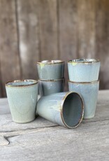 Mica decorations Koffiebeker Racco groen Large - set van 6