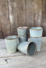 Mica decorations Koffiebeker Racco groen Large - set van 6