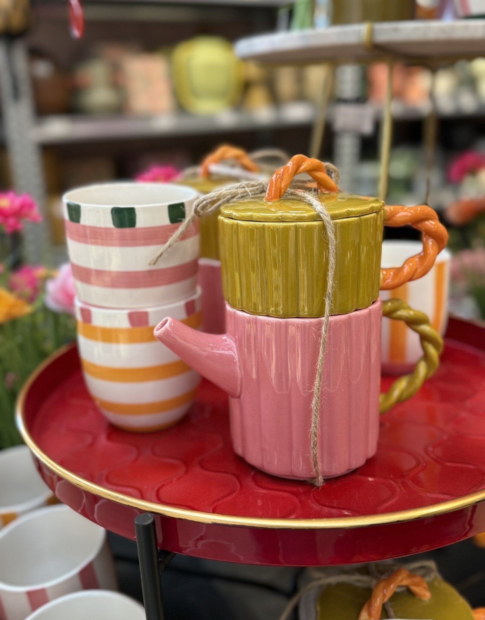 Mica decorations Theebeker  Bliss - set van 2