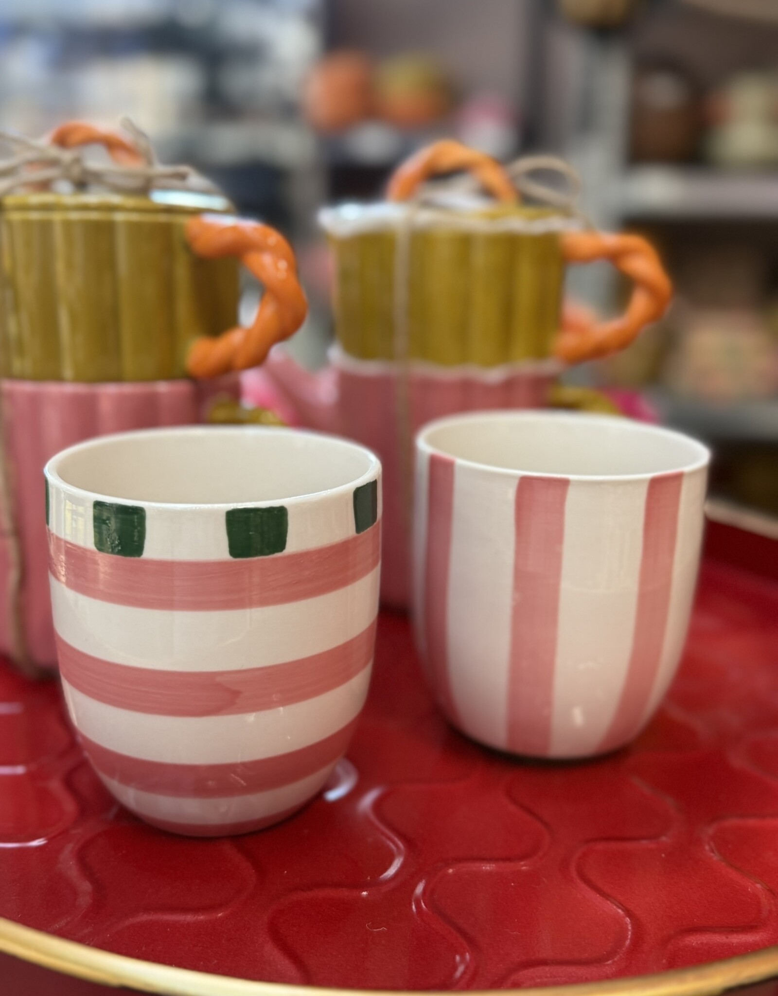 Mica decorations Theebeker  Bliss - set van 2