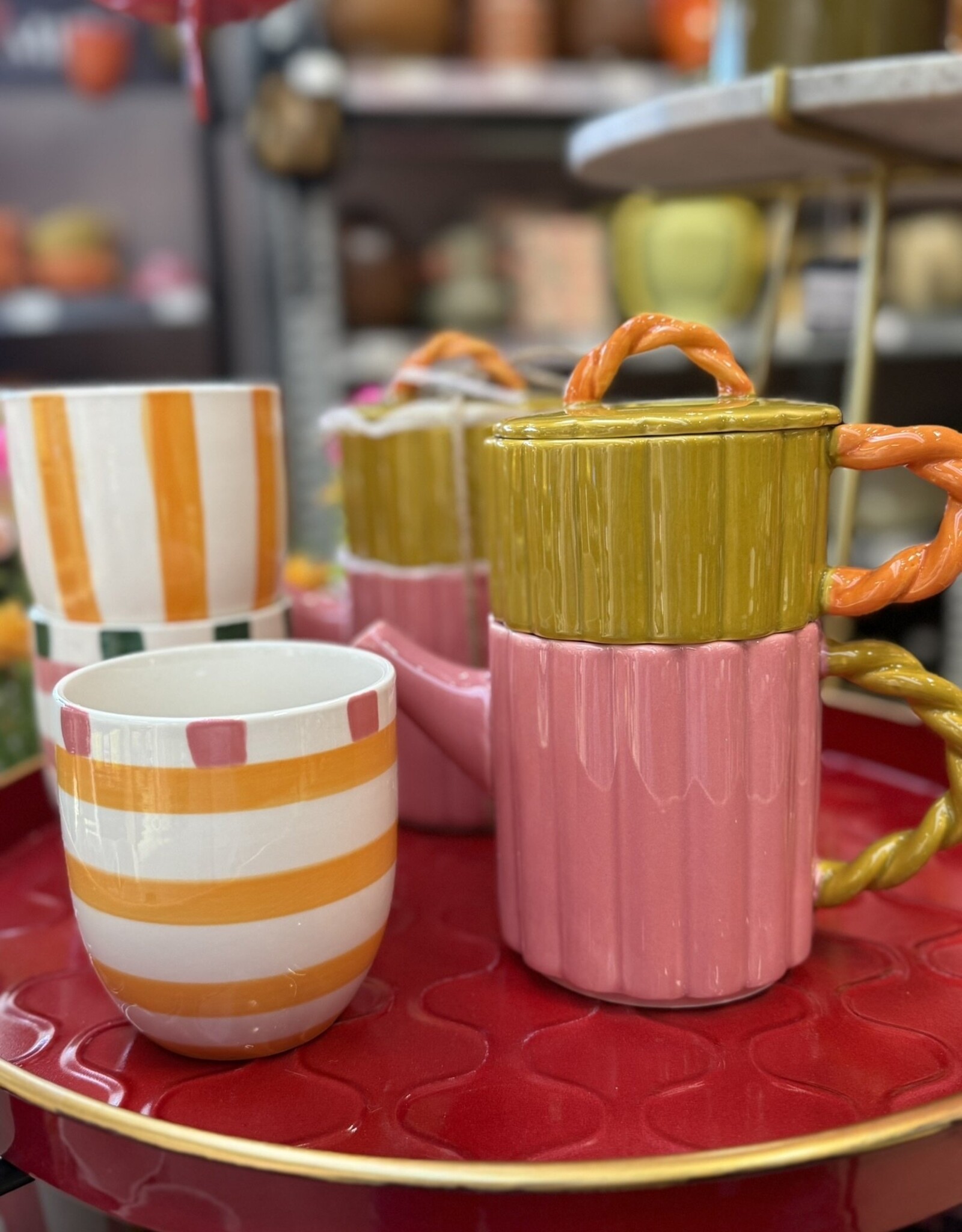 Mica decorations Theebeker  Bliss - set van 2
