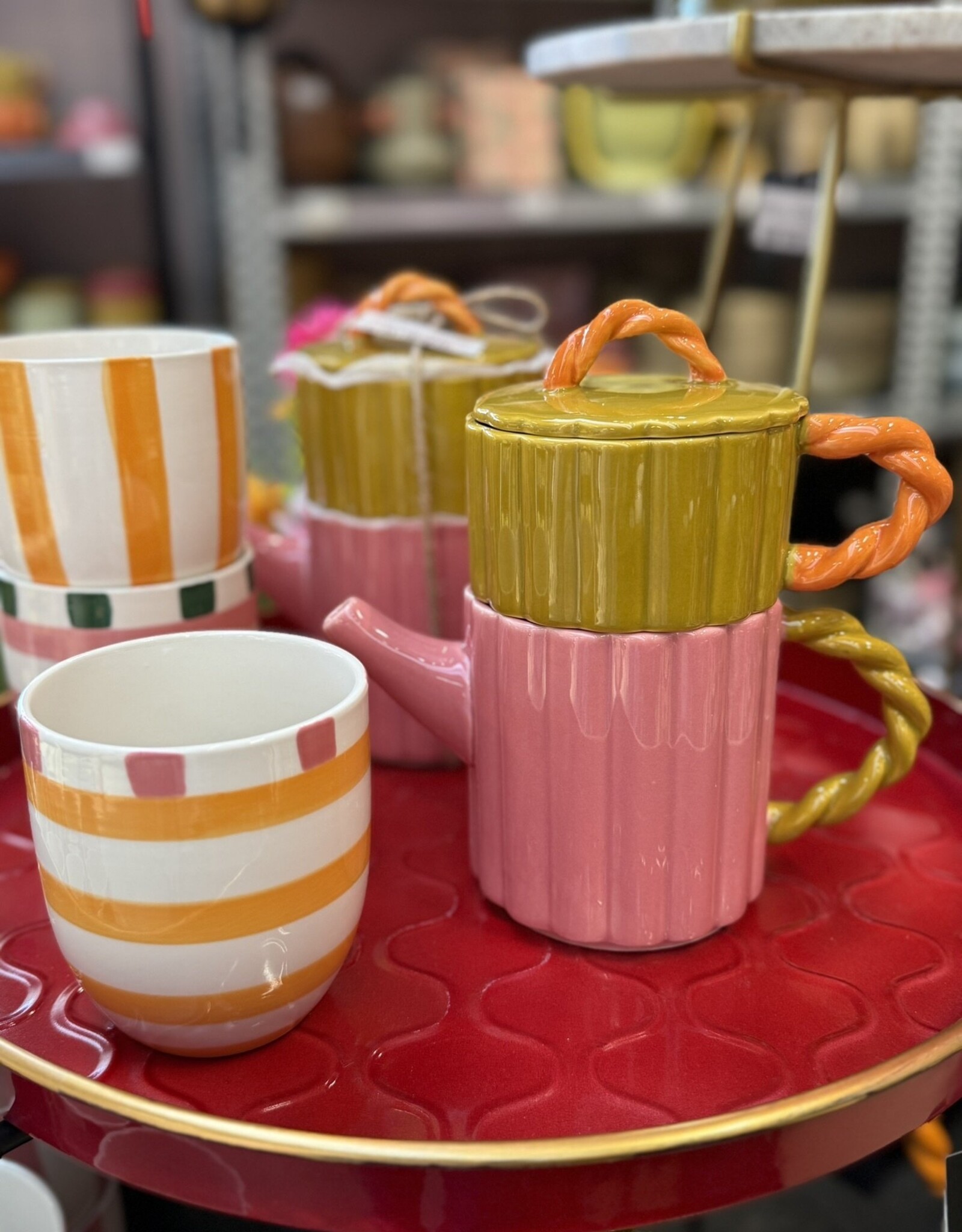 Mica decorations Theebeker  Bliss - set van 2
