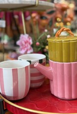 Mica decorations Theepot Lizzy met mok - roze