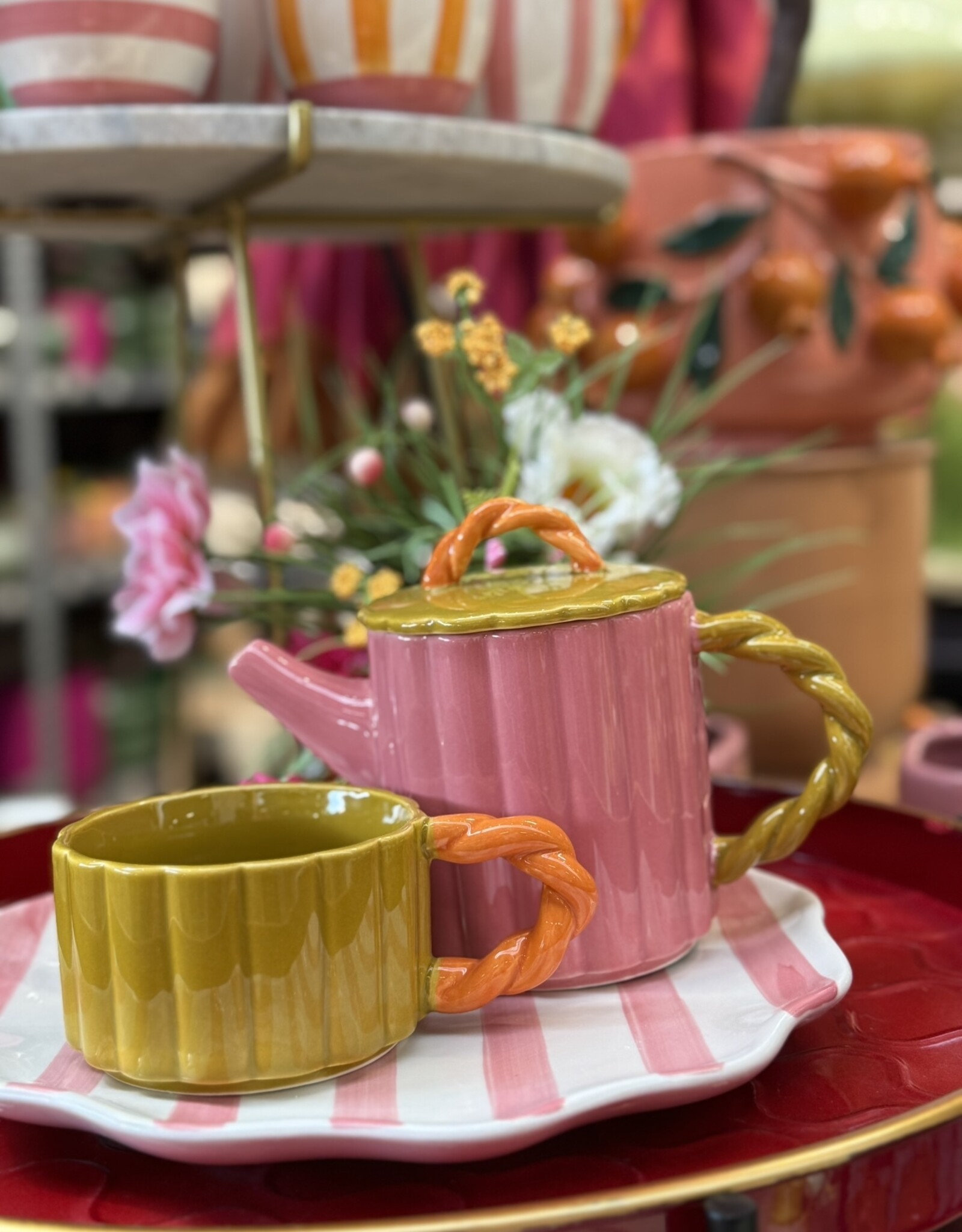 Mica decorations Gebaksschaal Bliss - roze