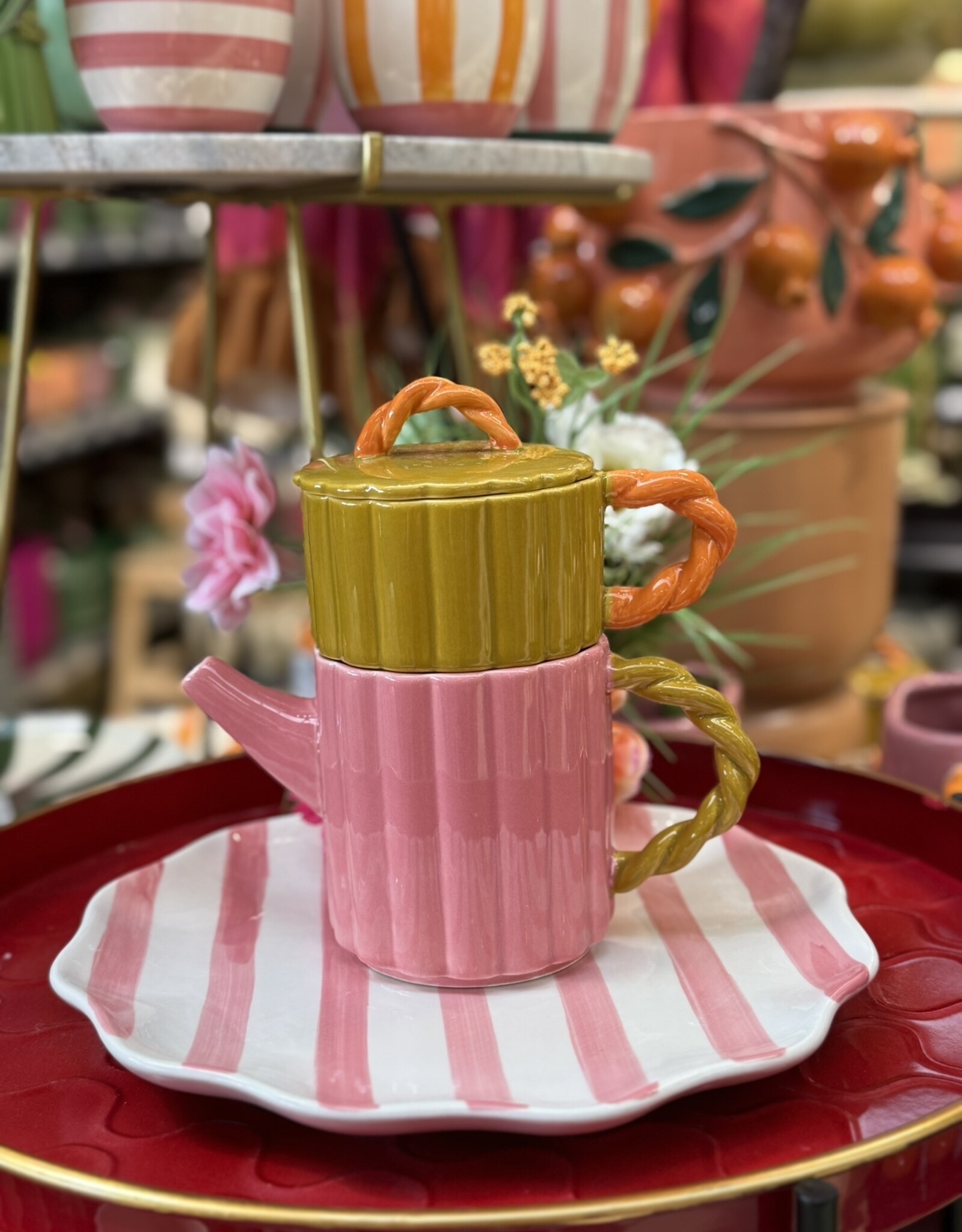 Mica decorations Gebaksschaal Bliss - roze