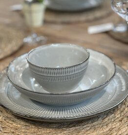 Elzet Ontbijtbord Stripe - set van 8