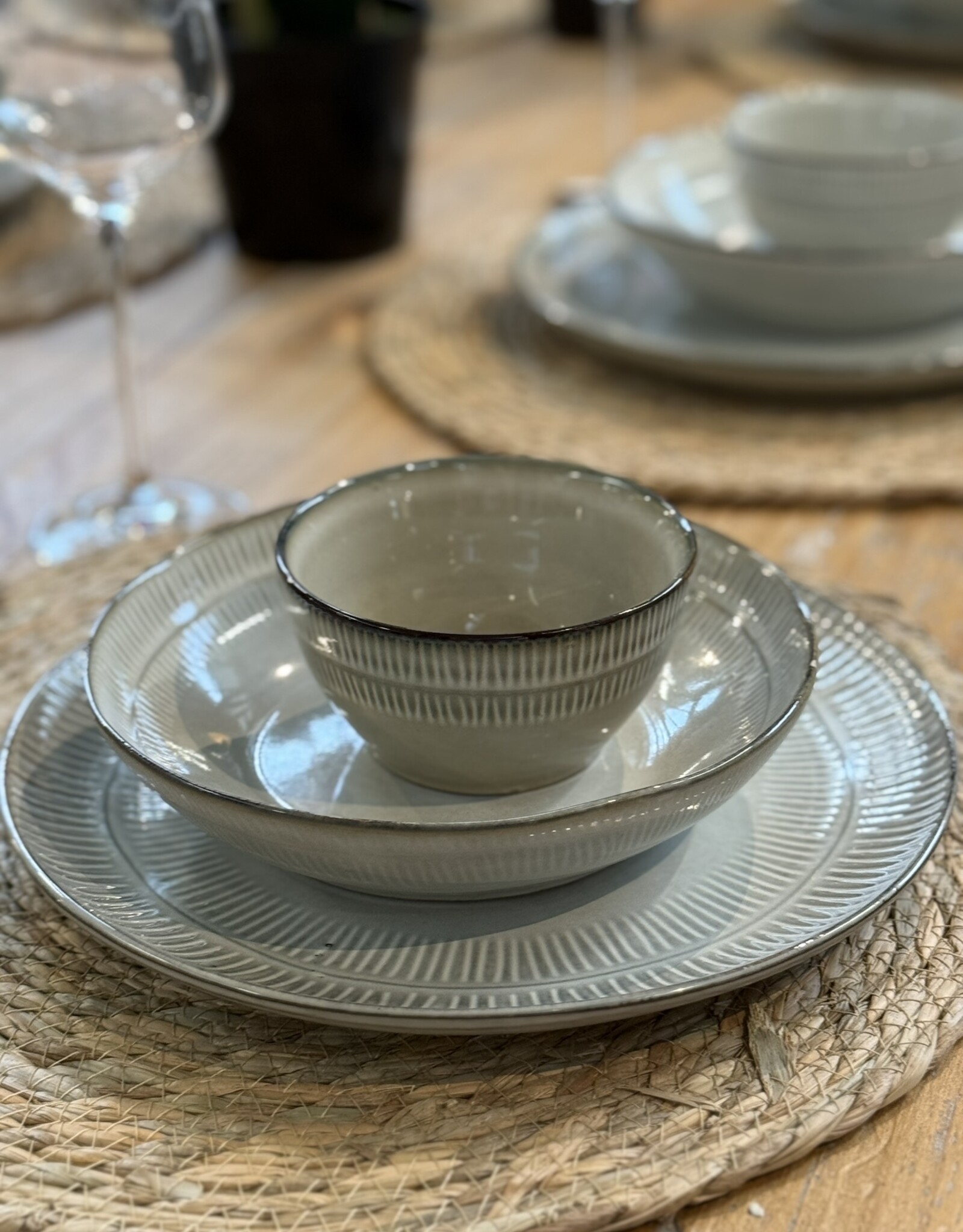 Elzet Kom 16 cm stripe - set van 6