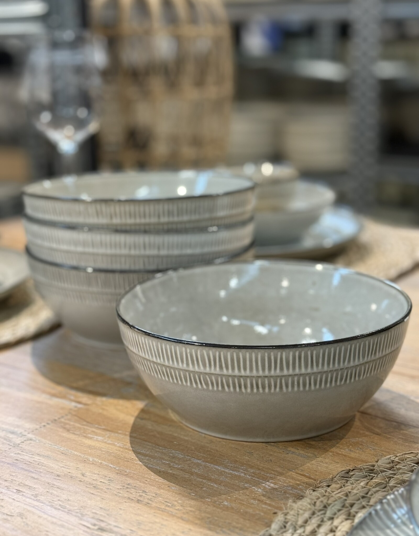 Elzet Schaal 20 cm  Stripe - set van 2