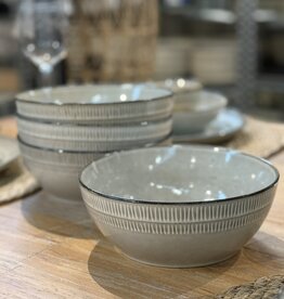 Elzet Schaal 20 cm  Stripe - set van 4
