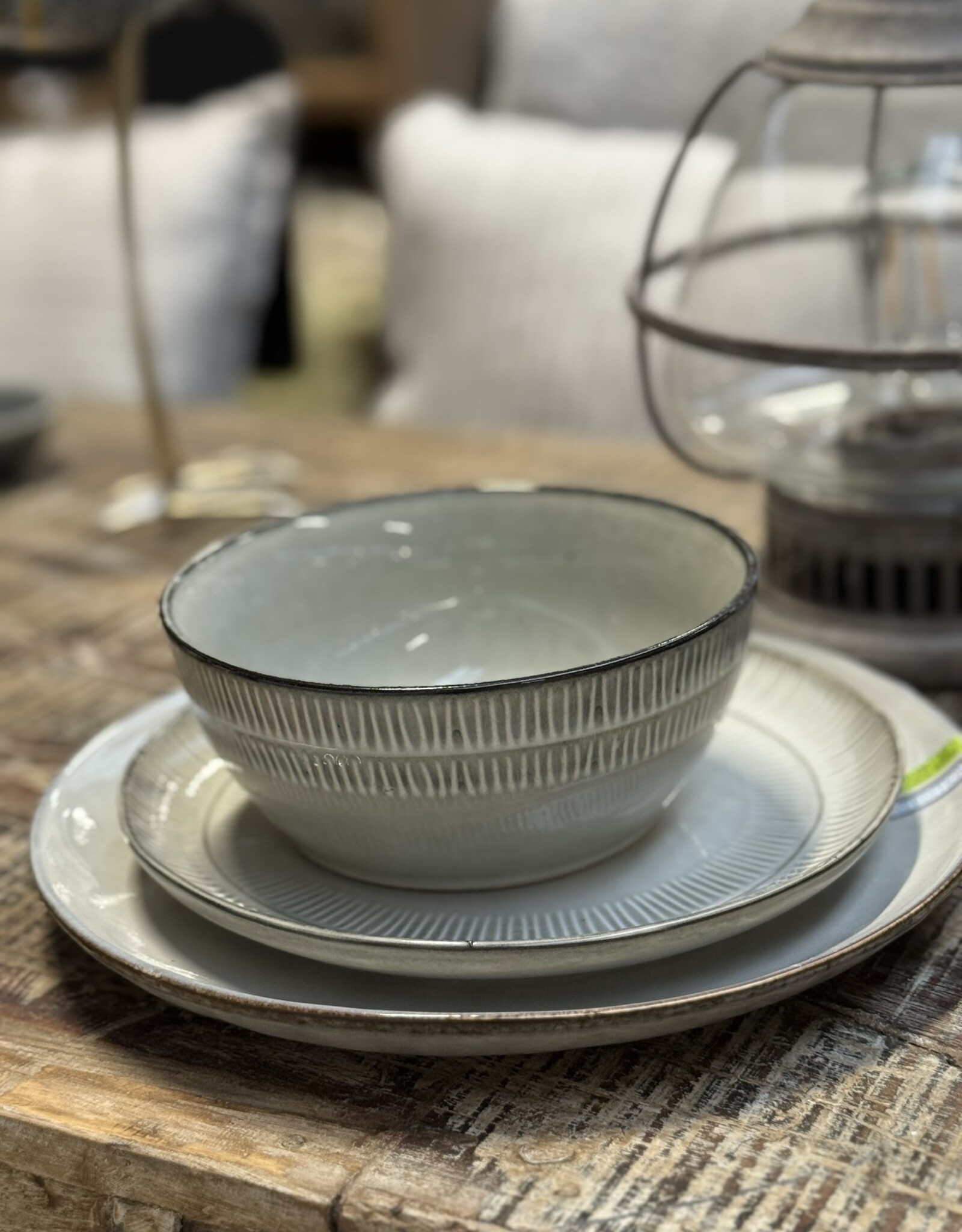 Elzet Schaal 20 cm  Stripe - set van 2