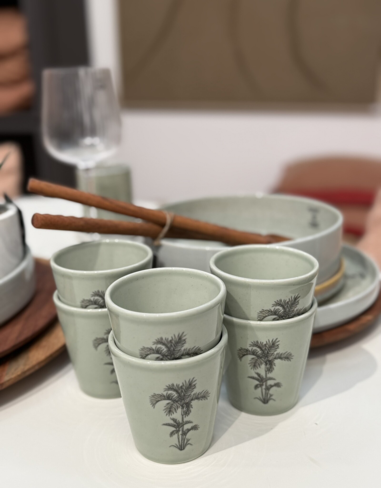 Kitchen trend Beker ocean groen - set van 6
