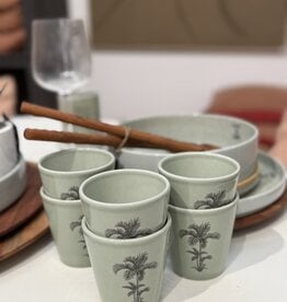 Kitchen trend Beker ocean groen - set van 6