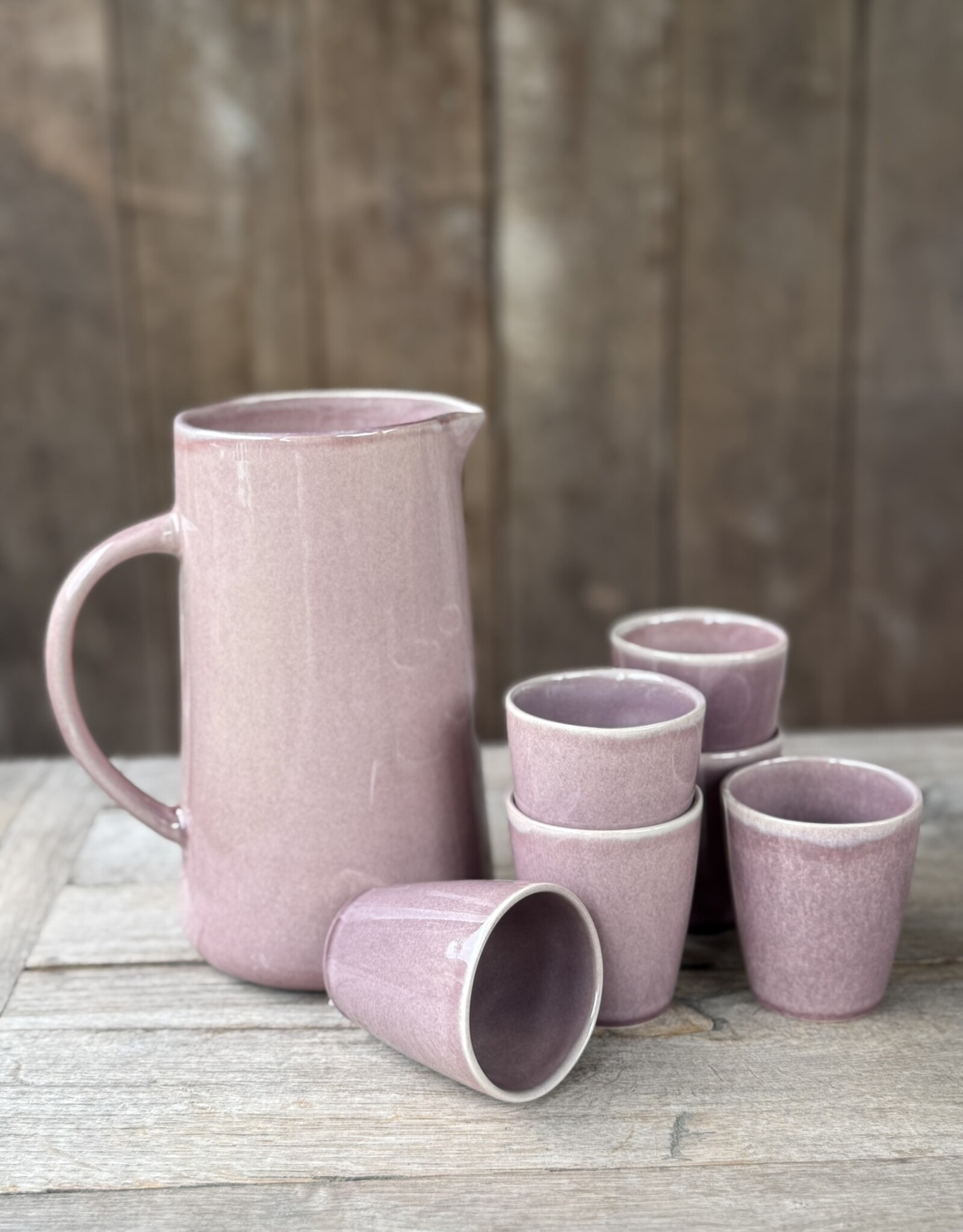 Mica decorations Koffiebeker  Racco paars - set van 6