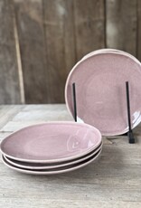 Mica decorations Gebaksbordje Racco paars - set van 6