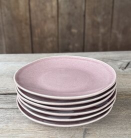 Mica decorations Gebaksbordje Racco paars - set van 6