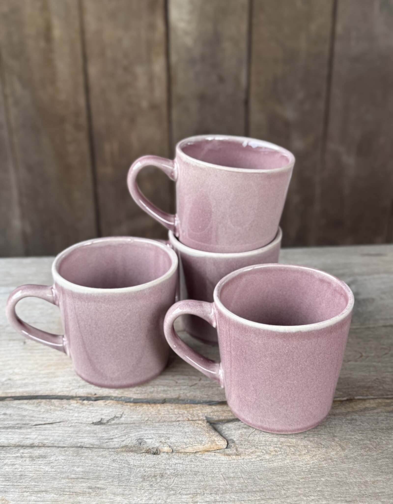 Mica decorations Soepkom  Racco  XL - set van 4  - paars