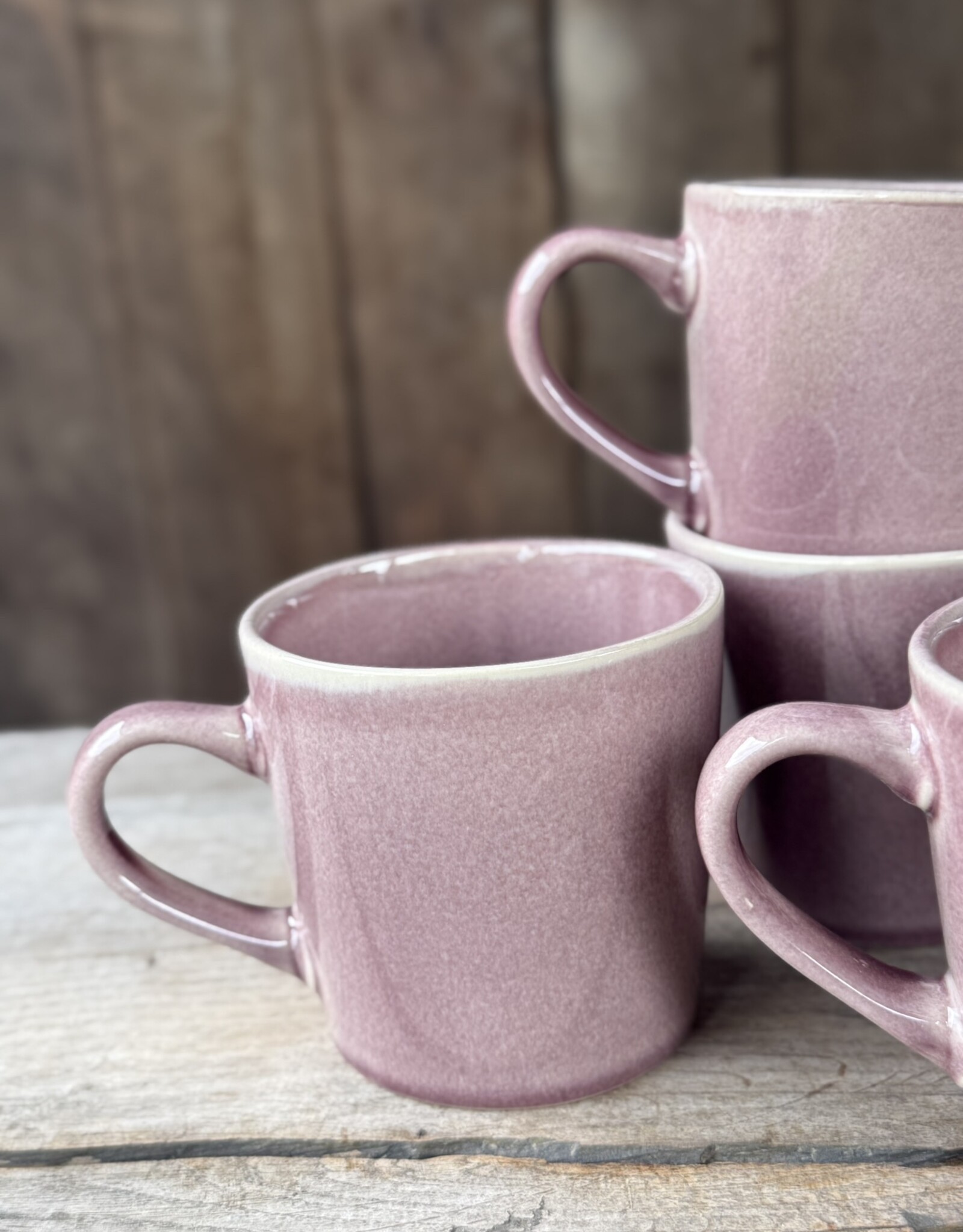 Mica decorations Soepkom  Racco  XL - set van 4  - paars