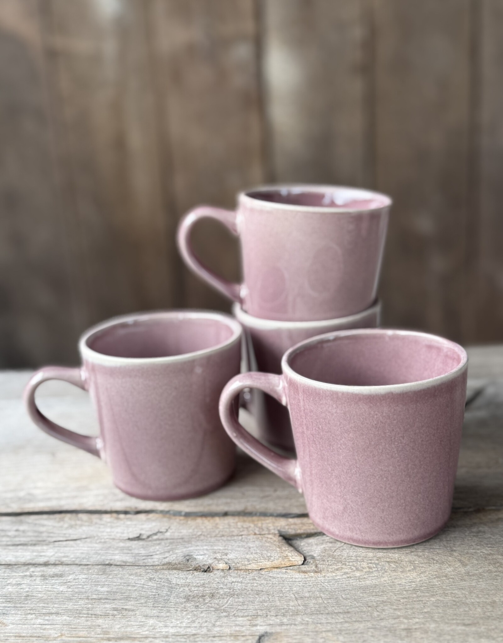 Mica decorations Soepkom  Racco  XL - set van 4  - paars