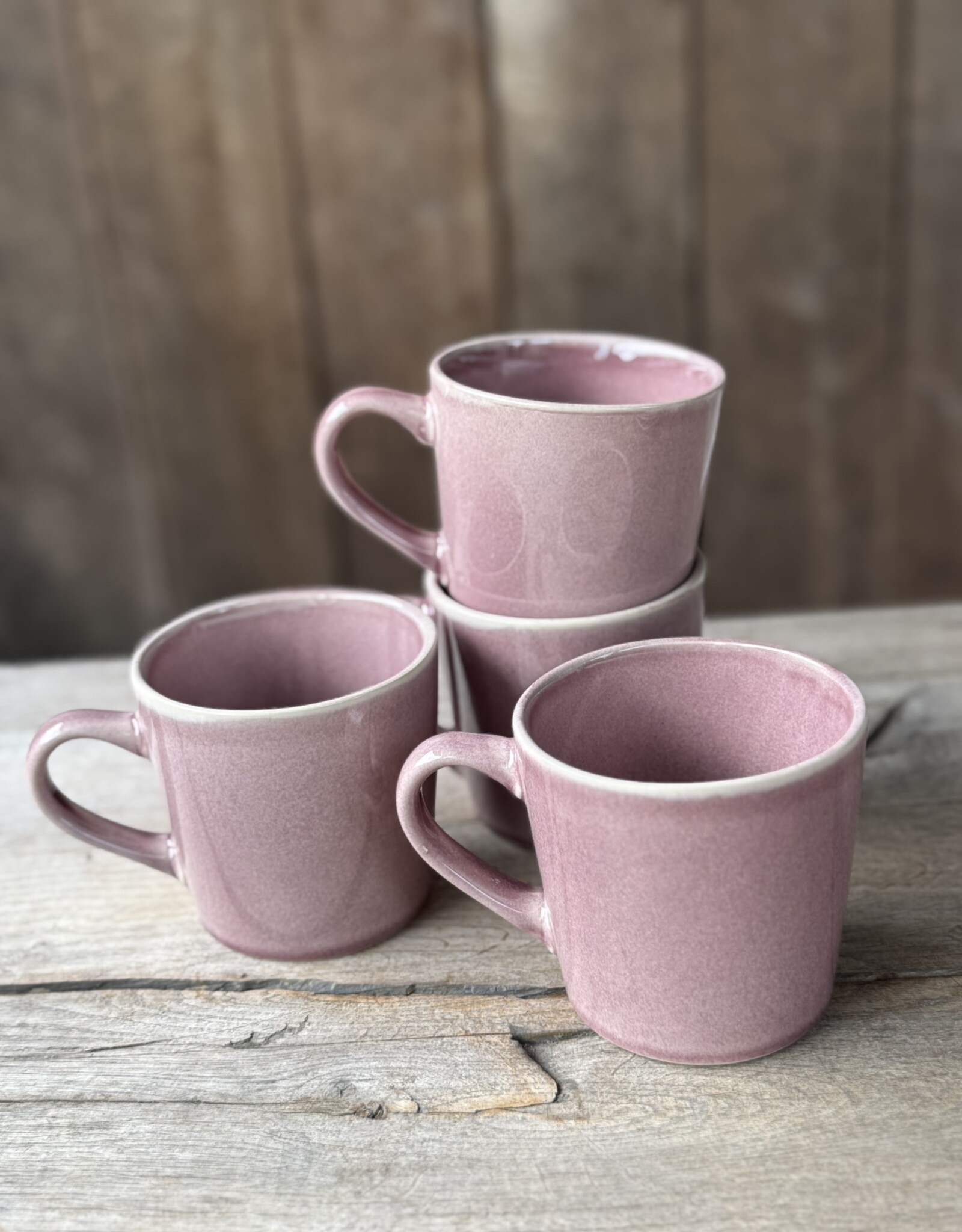 Mica decorations Soepkom  Racco  XL - set van 4  - paars