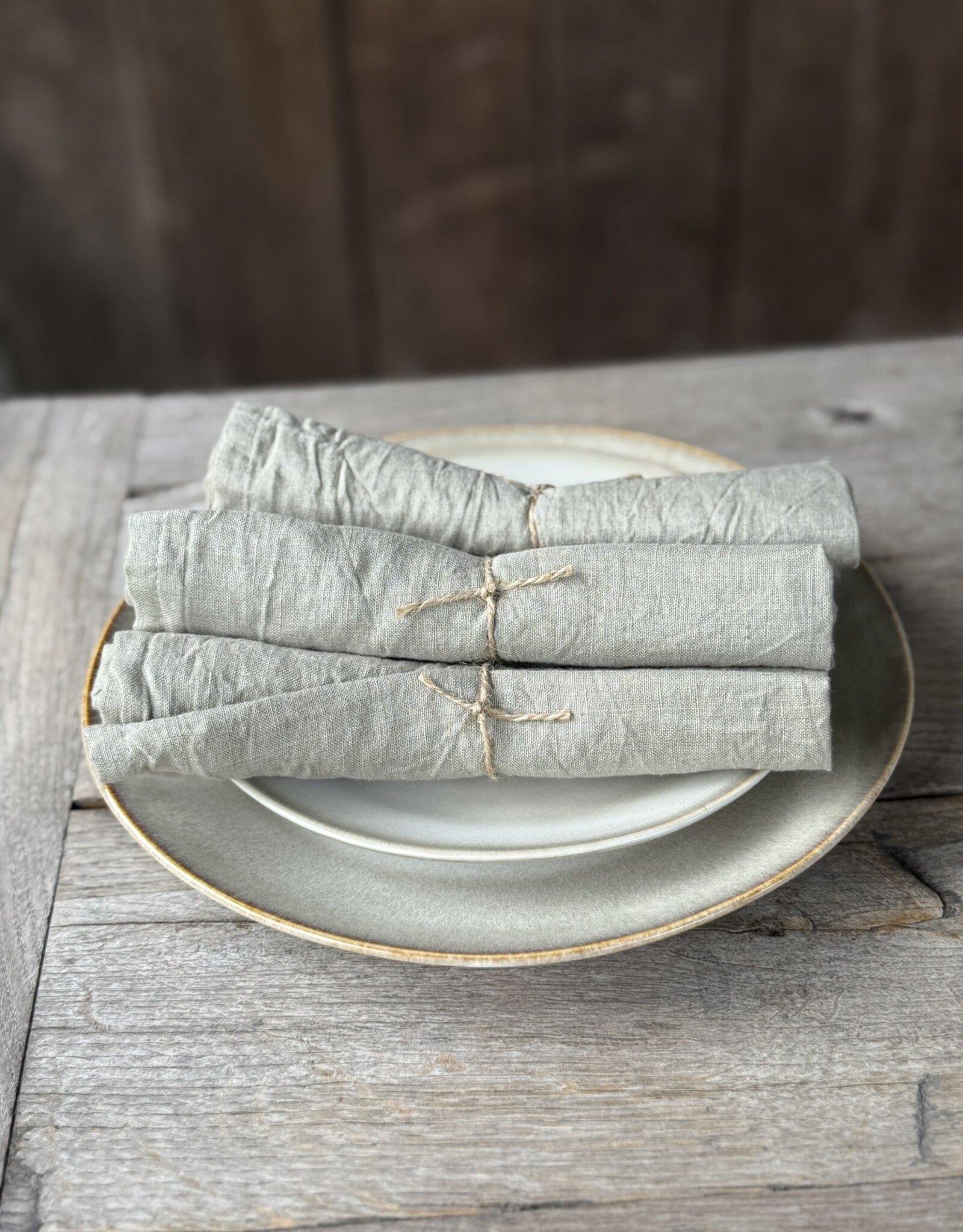 Eglo Living Servet linnen - set van 8 - beige