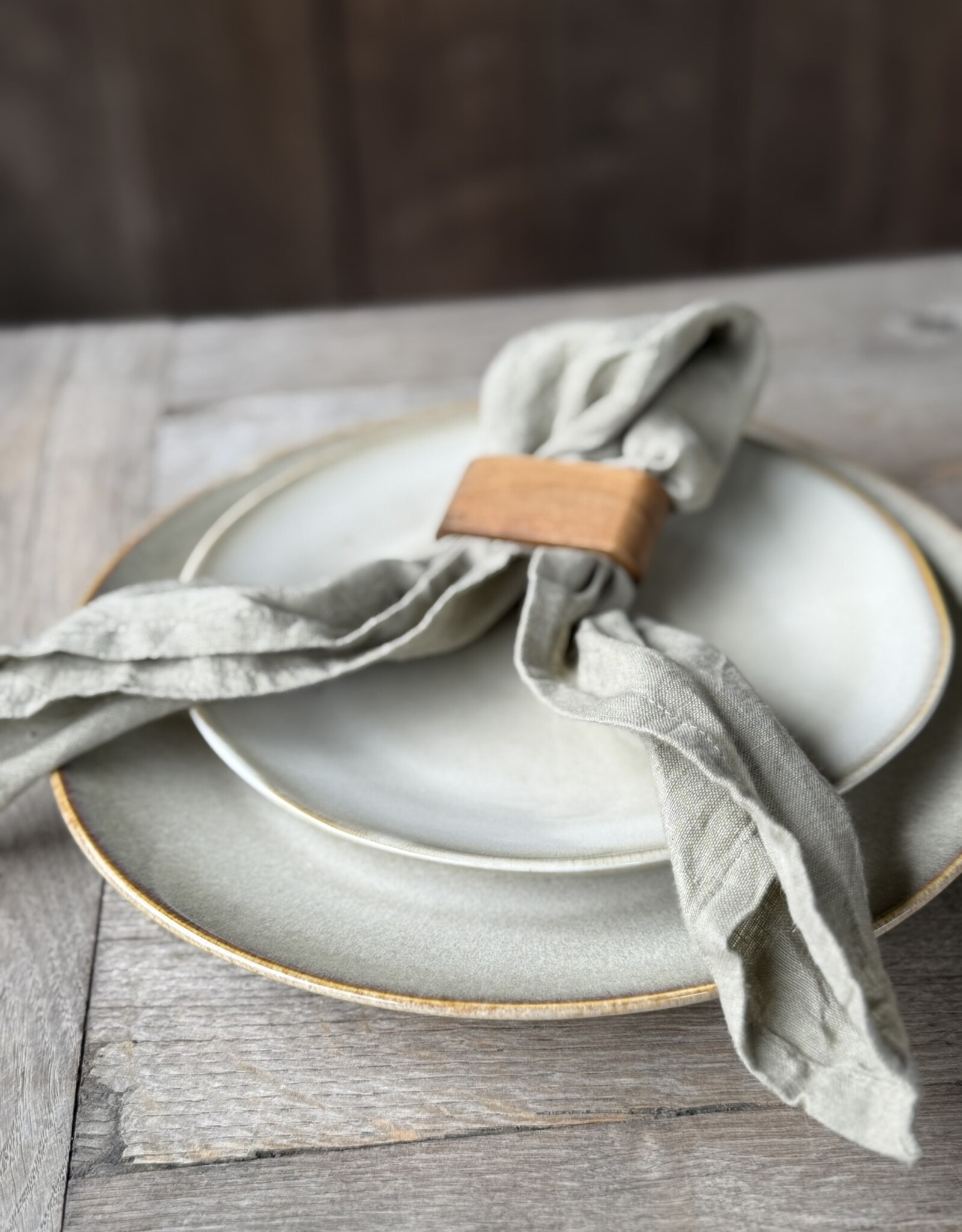 Eglo Living Servetring hout - set van 8