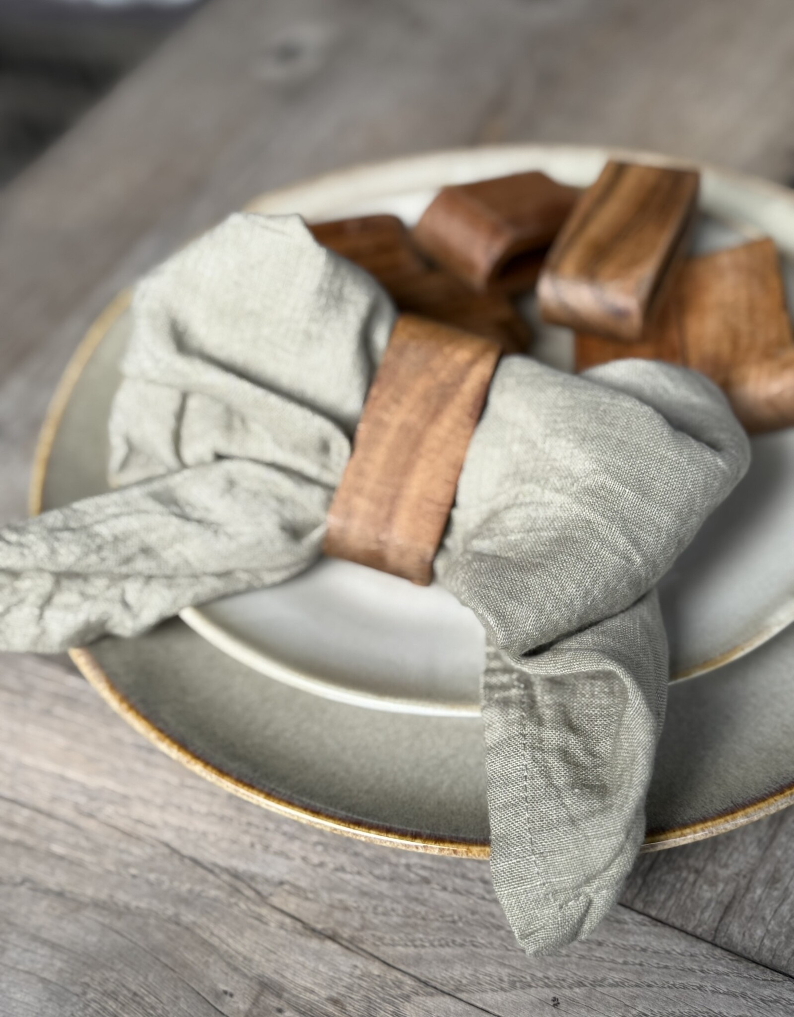 Eglo Living Servetring hout - set van 8