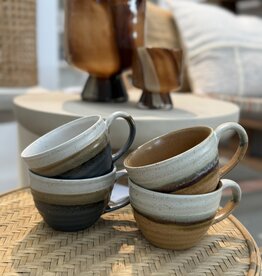 Mica decorations Soepkom met oor - set van 4