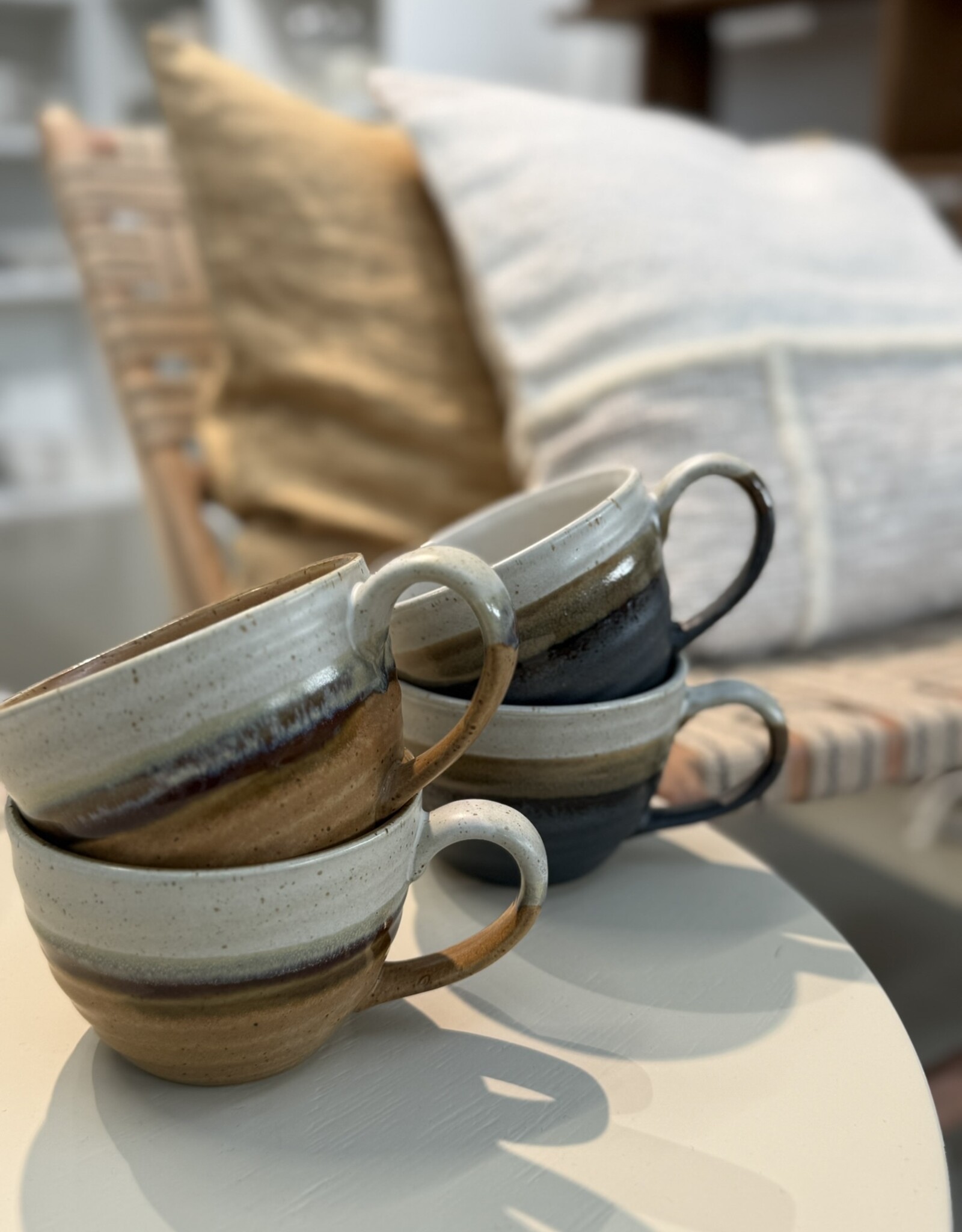 Mica decorations Soepkom Ethan met oor - set van 4