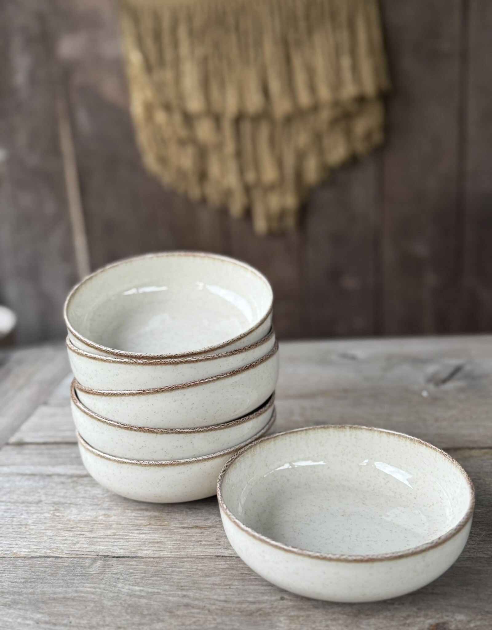 Kitchen trend Kom 15 cm  ocean crème - set van 6