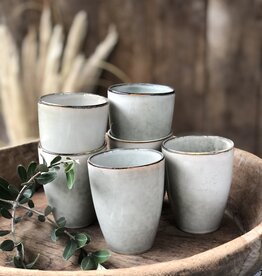 Lavandoux Beker -  set van 6  large - grijs
