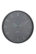 Karlsson  Wandklok Petals - donker grijs