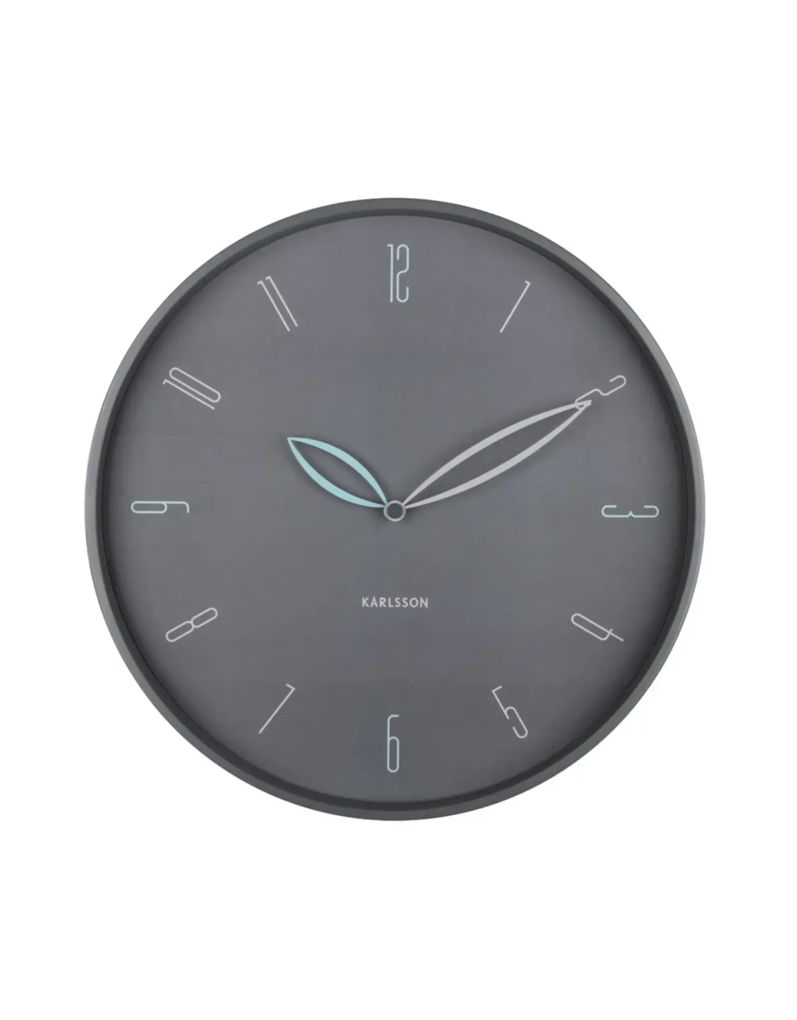 Karlsson  Wandklok Petals - donker grijs