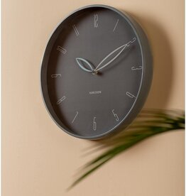 Karlsson  Wandklok Petals - donker grijs