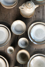 Mica decorations Eierdopje Racco beige - set van 6