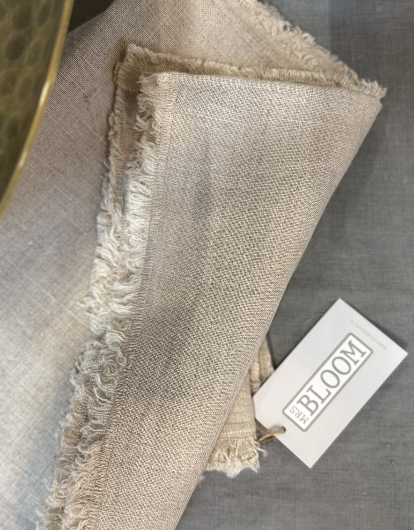 MrsBloom Tafelloper - natural linen