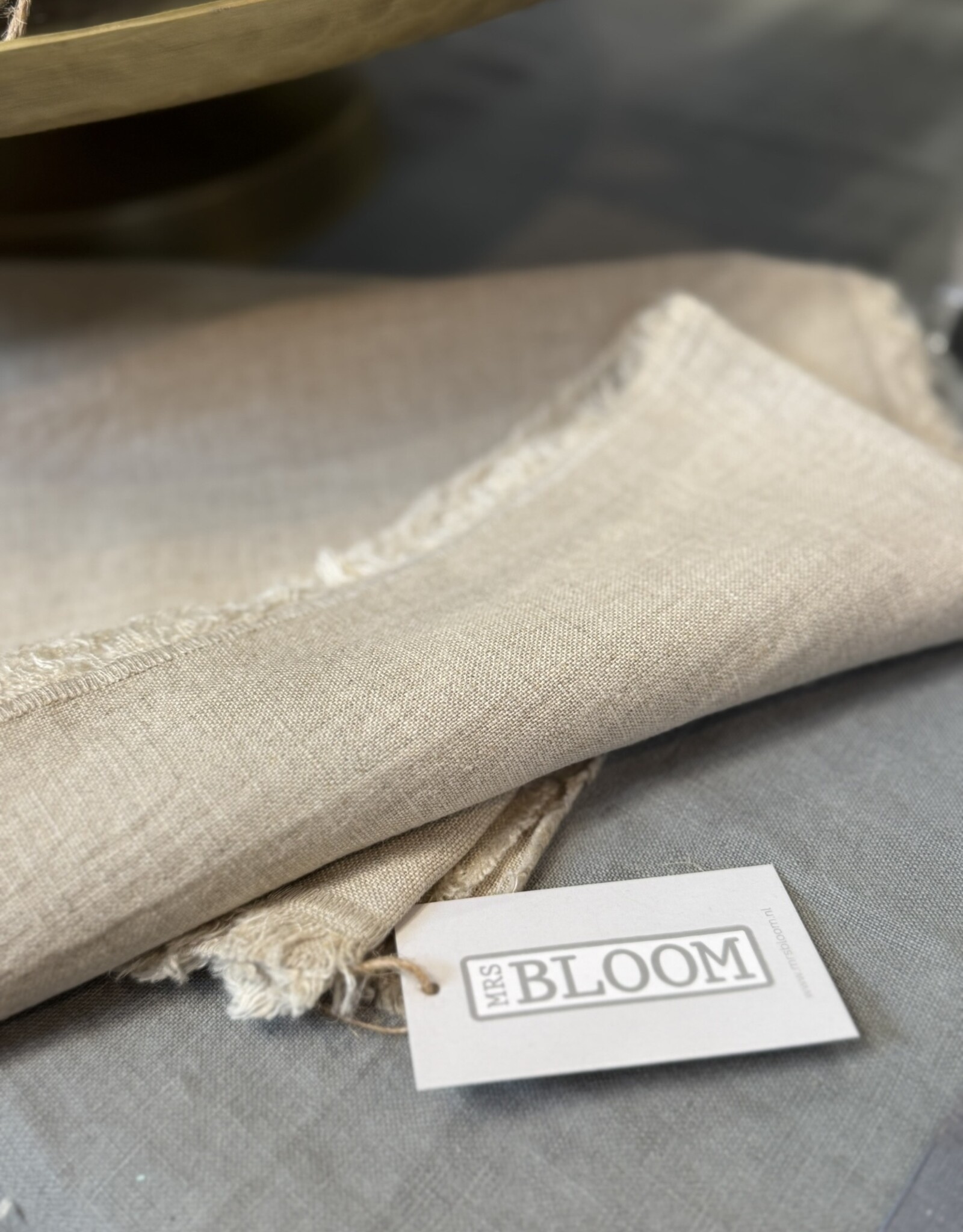 MrsBloom Tafelloper - natural linen