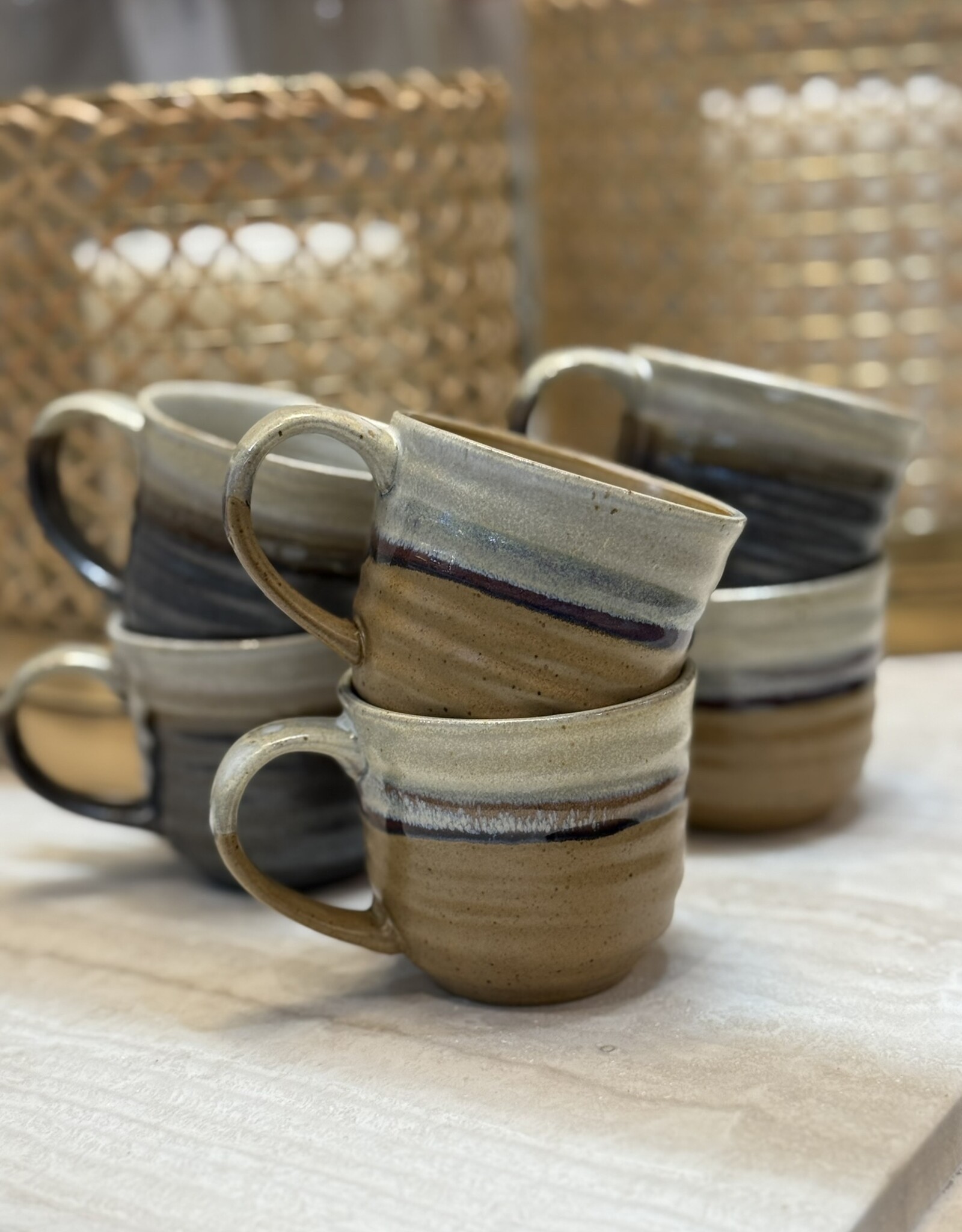 Mica decorations Koffiekopje Ethan met oor - set van 6