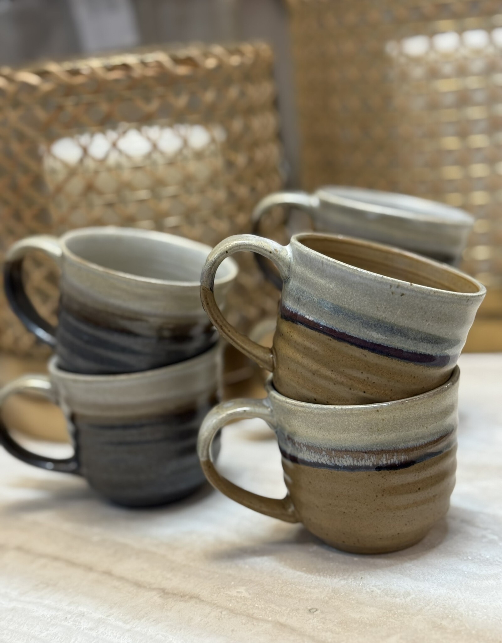 Mica decorations Koffiekopje Ethan met oor - set van 6