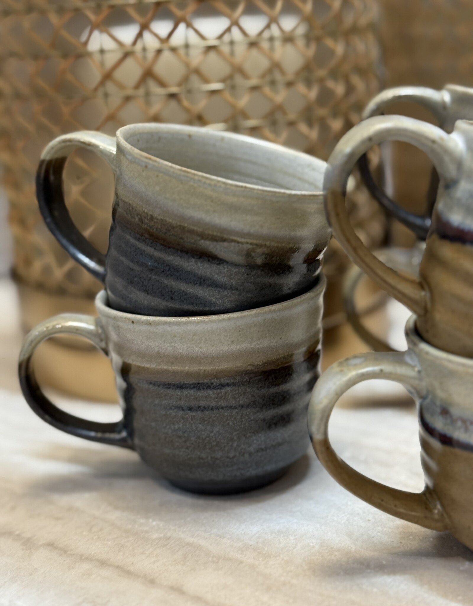 Mica decorations Koffiekopje Ethan met oor - set van 6