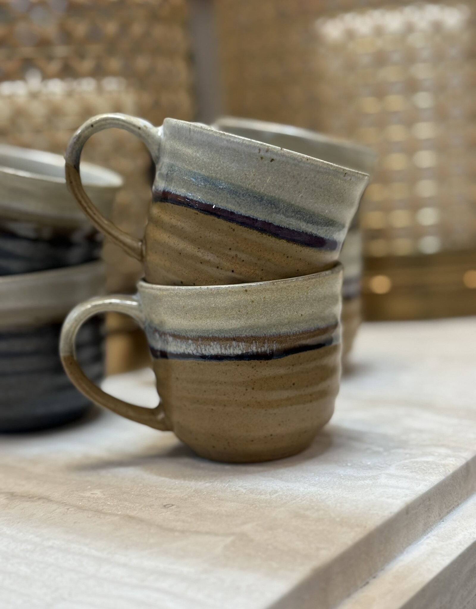 Mica decorations Koffiekopje Ethan met oor - set van 6