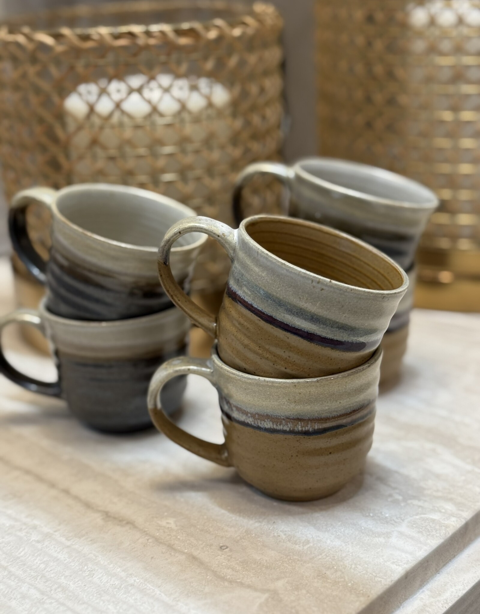 Mica decorations Koffiekopje Ethan met oor - set van 6