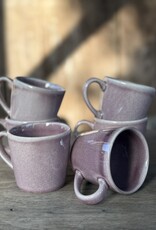 Mica decorations Koffiebeker Racco paars - set van 6