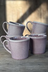 Mica decorations Koffiebeker Racco paars - set van 6