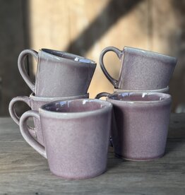 Mica decorations Koffiebeker Racco paars - set van 6