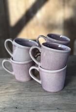 Mica decorations Koffiebeker Racco paars - set van 6