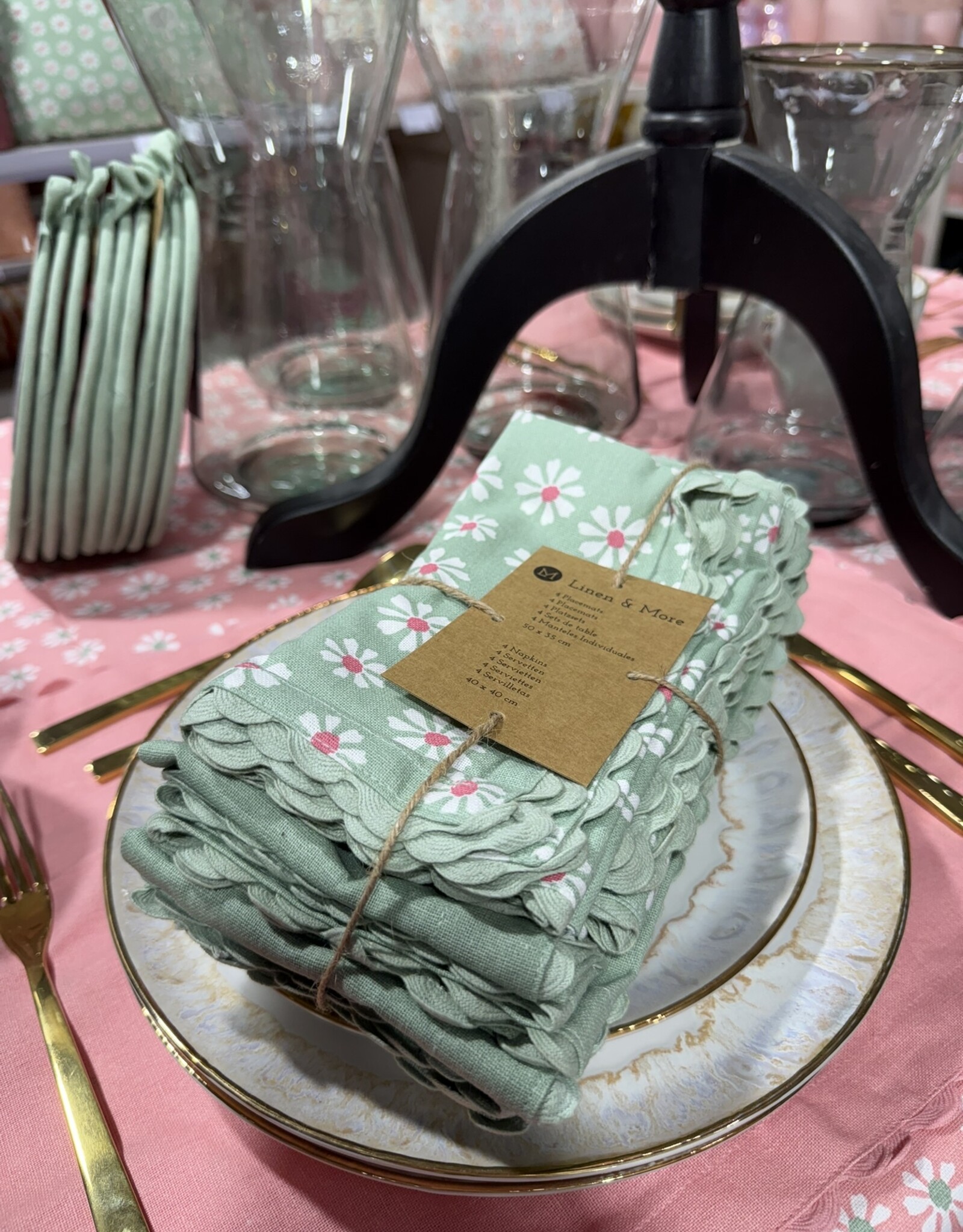 Linen & More Placemat en servet - set 8 delig