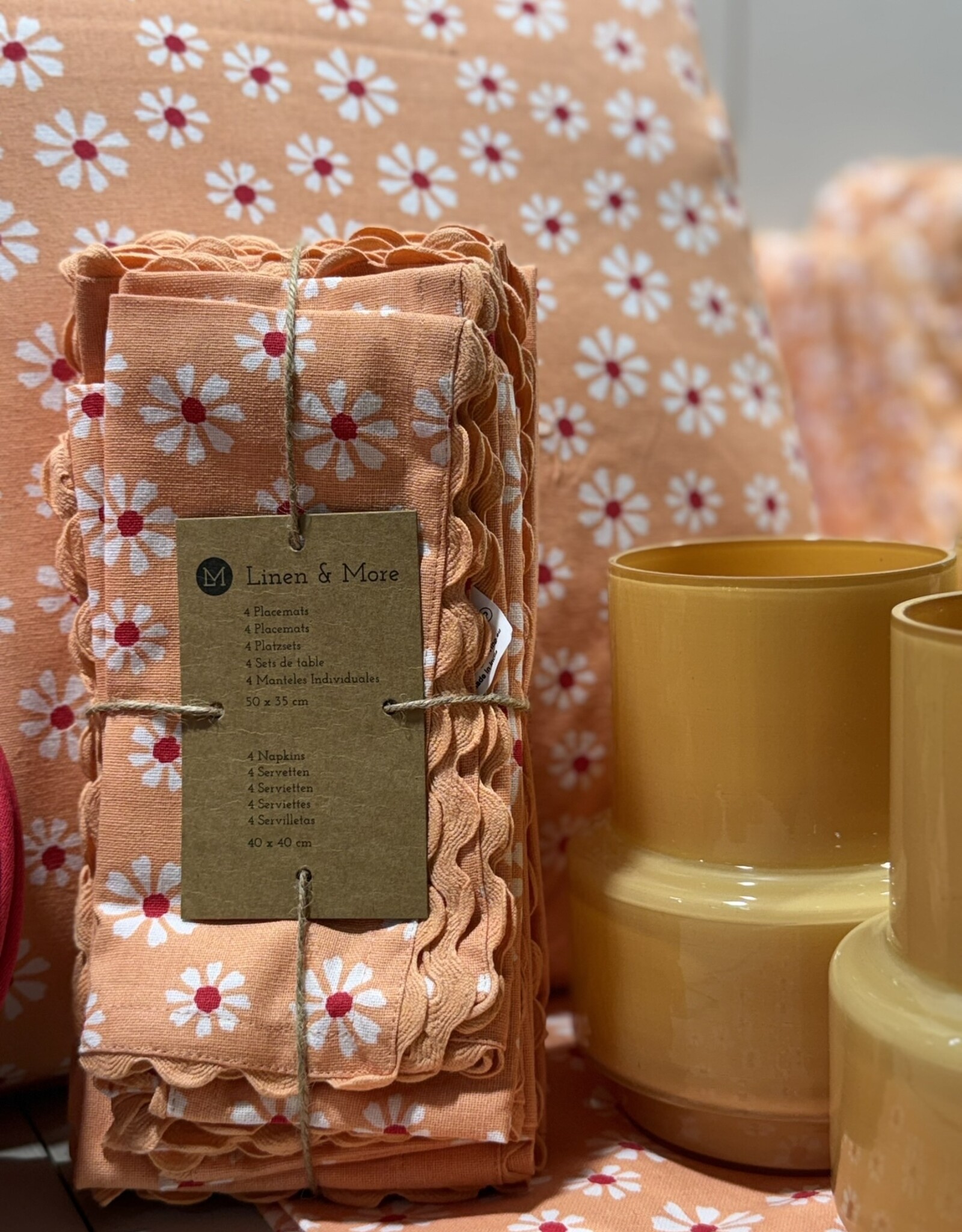 Linen & More Placemat en servet - set 8 delig