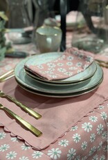 Linen & More Tafellaken  'Daisy Flowers' - roze